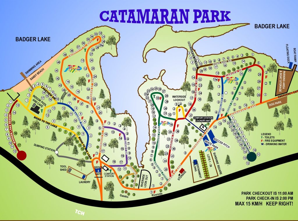 Newly Updated Catamaran Park Map for 2026